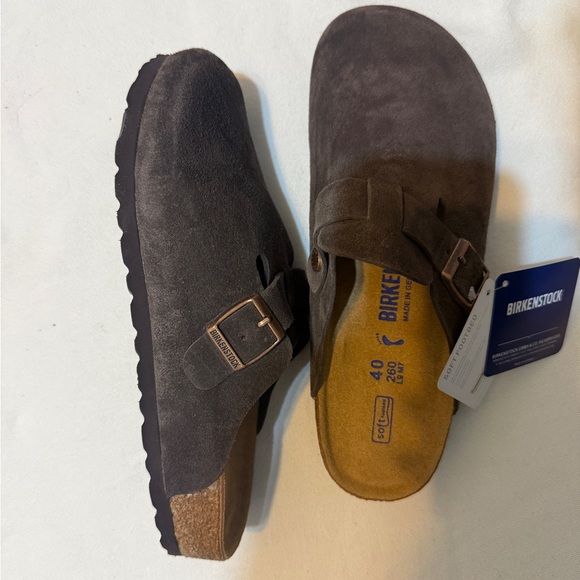 Birkenstock Dark Brown Suede Slip-Ons - Picture 2 of 3
